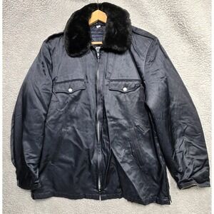 Blauer Vintage Bomber Jacket Mens 42R Black Tactical‎ Police  W/ Liner